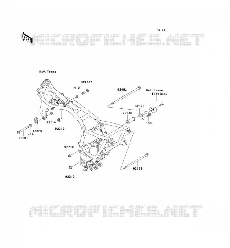 SUPPORT MOTEUR Kawasaki MOTOS 1000 2003 1000GTR  ZG1000-A18