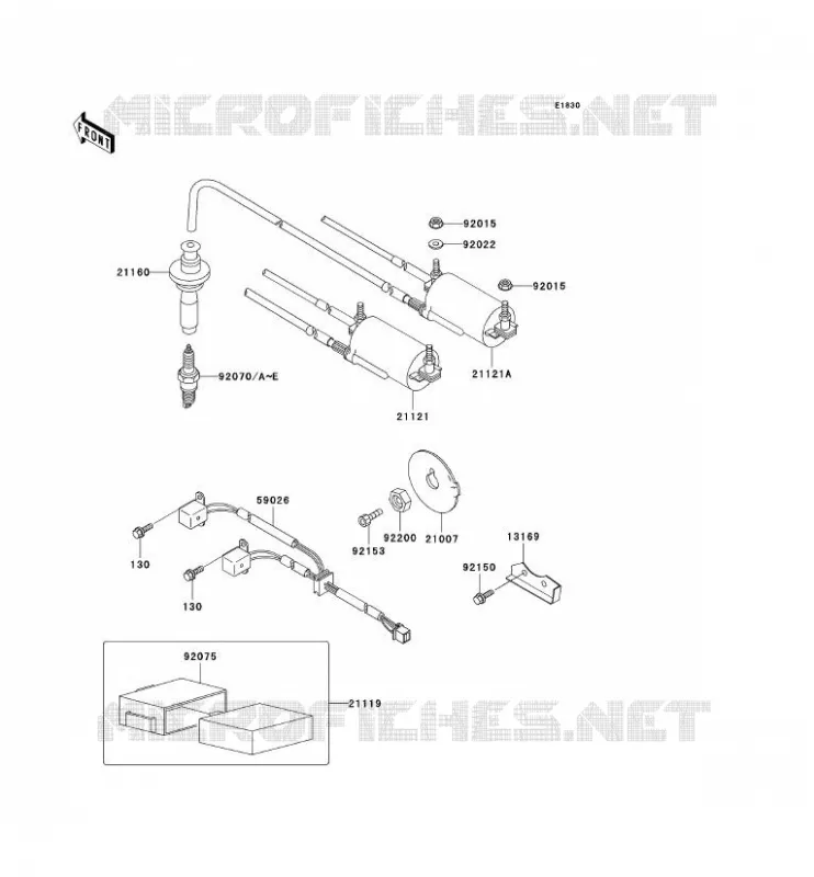 SYSTEME D&acute;ALLUMAGE Kawasaki MOTOS 1000 2003 1000GTR  ZG1000-A18