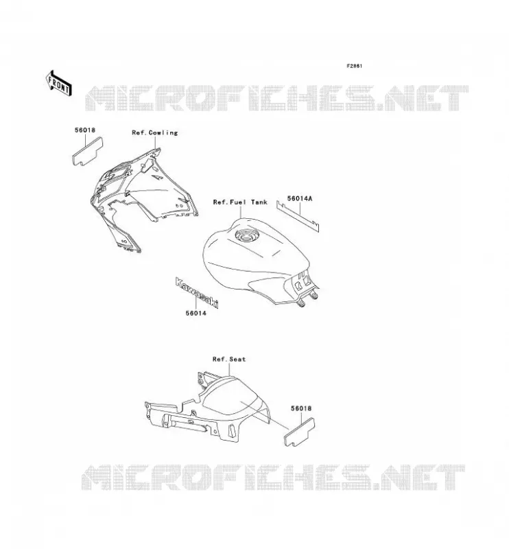 STICKER(BRONZE/ROUGE) Kawasaki MOTOS 1000 2003 1000GTR  ZG1000-A18