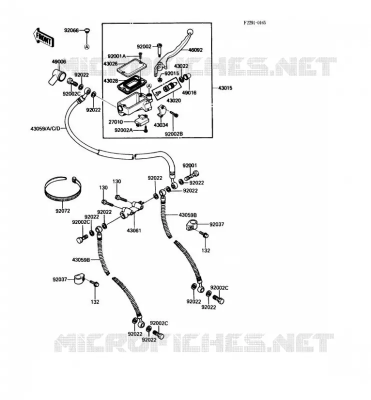 MAITRE CYLINDRE AV Kawasaki MOTOS 1000 1987 1000GTR  ZG1000-A2