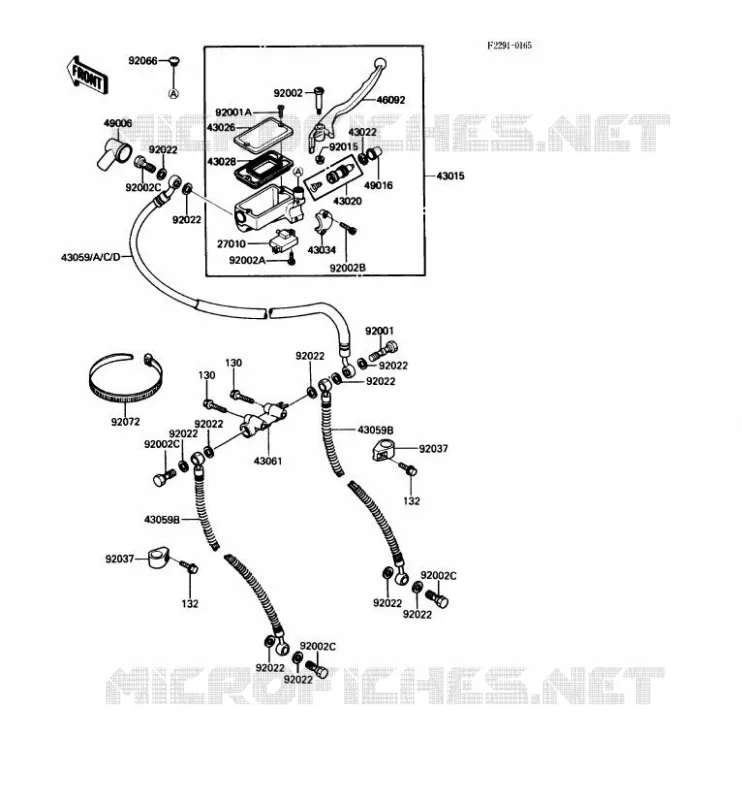 MAITRE CYLINDRE AV Kawasaki MOTOS 1000 1987 1000GTR  ZG1000-A2