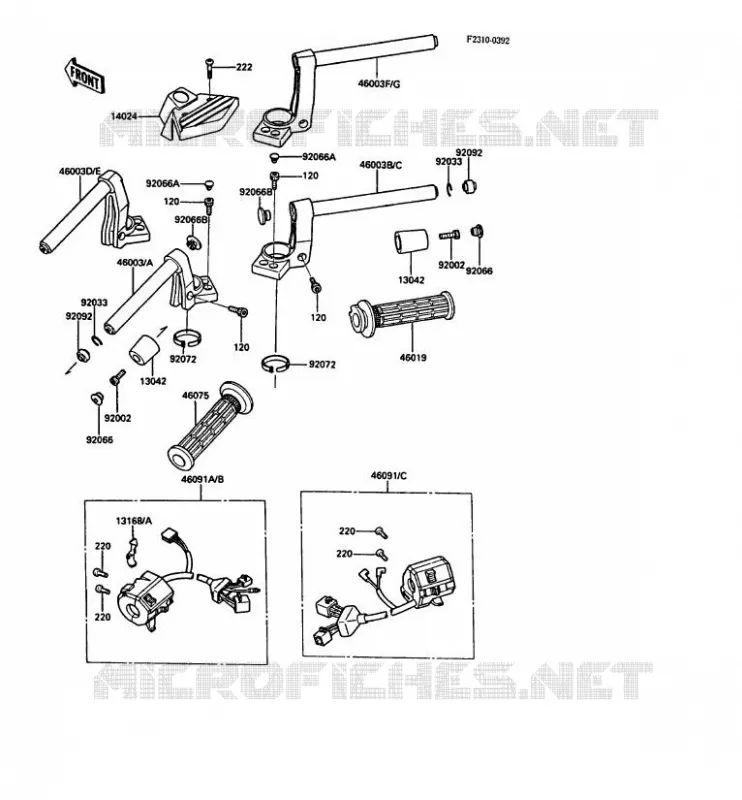 GUIDON Kawasaki MOTOS 1000 1988 1000GTR  ZG1000-A3A