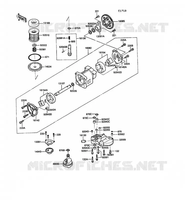 POMPE A HUILE Kawasaki MOTOS 1000 1990 1000GTR  ZG1000-A5