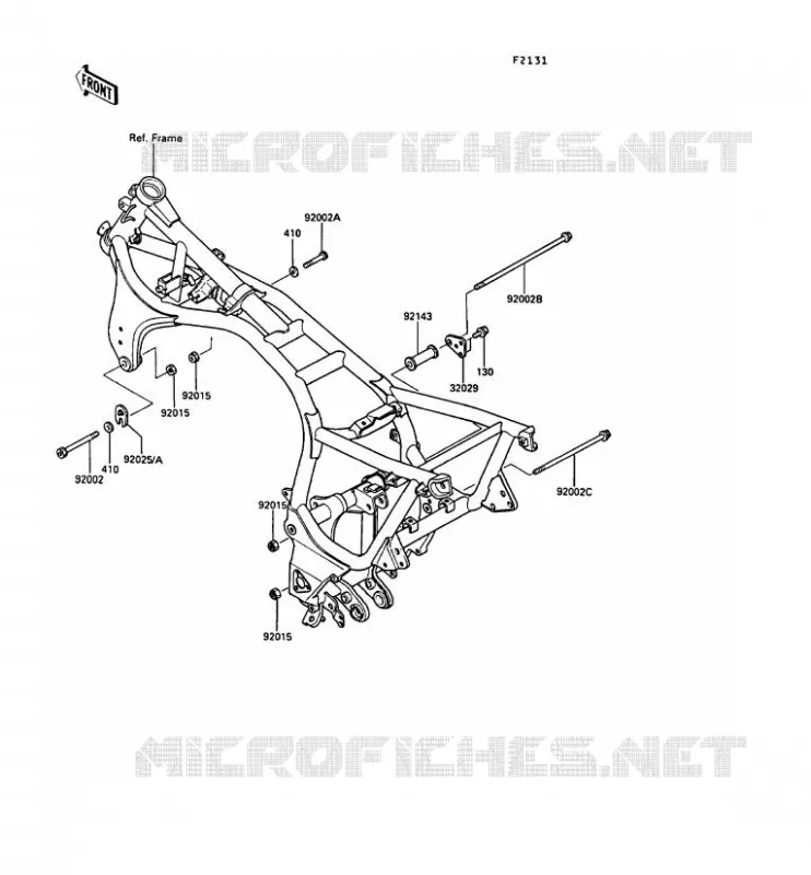 PIECE DE CADRE Kawasaki MOTOS 1000 1990 1000GTR  ZG1000-A5