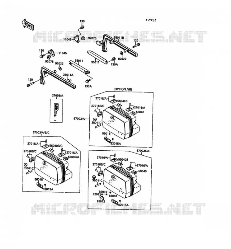 ACCESSOIRE Kawasaki MOTOS 1000 1990 1000GTR  ZG1000-A5