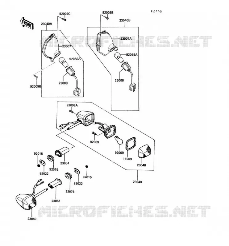 CLIGNOTANT Kawasaki MOTOS 1000 1991 1000GTR  ZG1000-A6