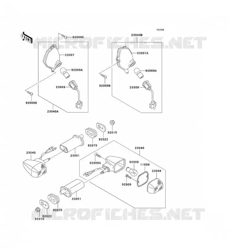 CLIGNOTANTS Kawasaki MOTOS 1000 2006 1000GTR  ZG1000A6F