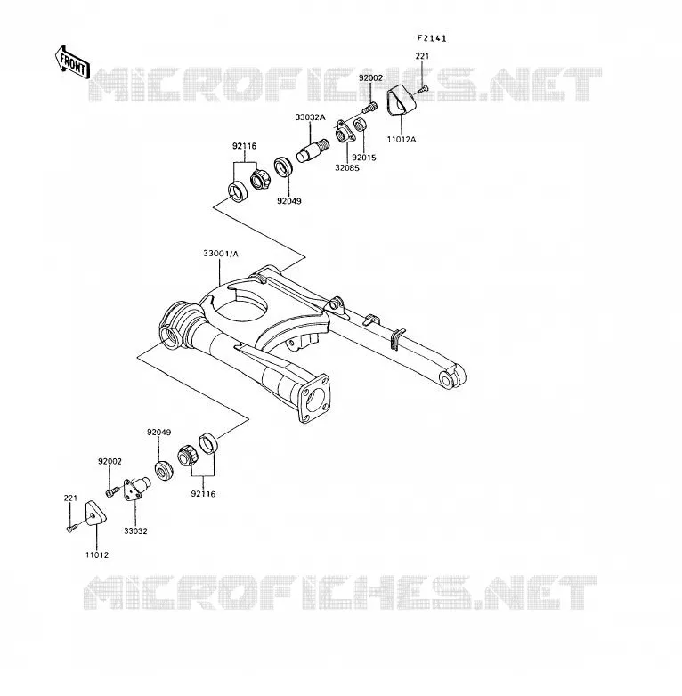BRAS OSCILLANT Kawasaki MOTOS 1000 1992 1000GTR  ZG1000-A7