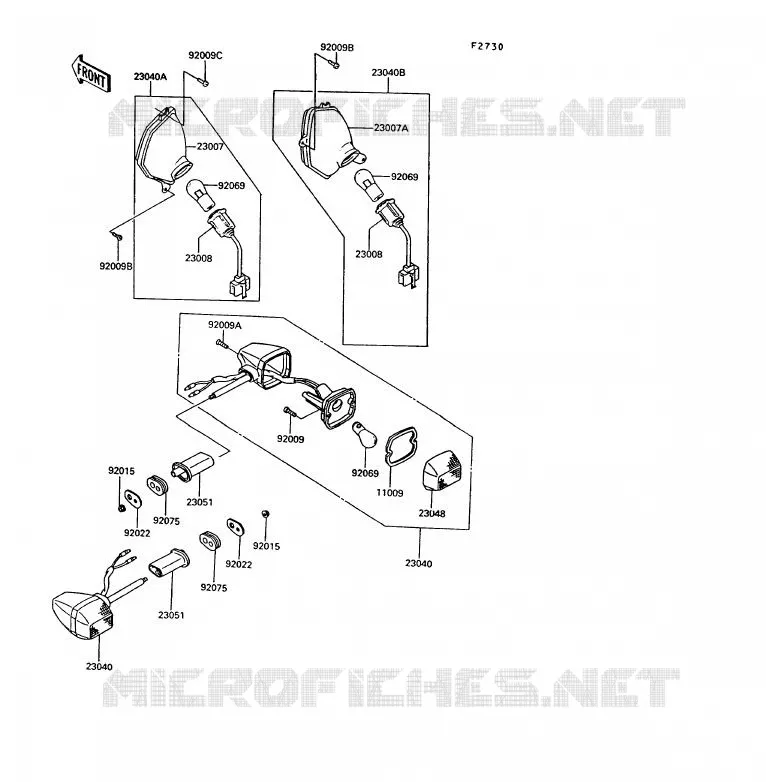 CLIGNOTANTS Kawasaki MOTOS 1000 1992 1000GTR  ZG1000-A7