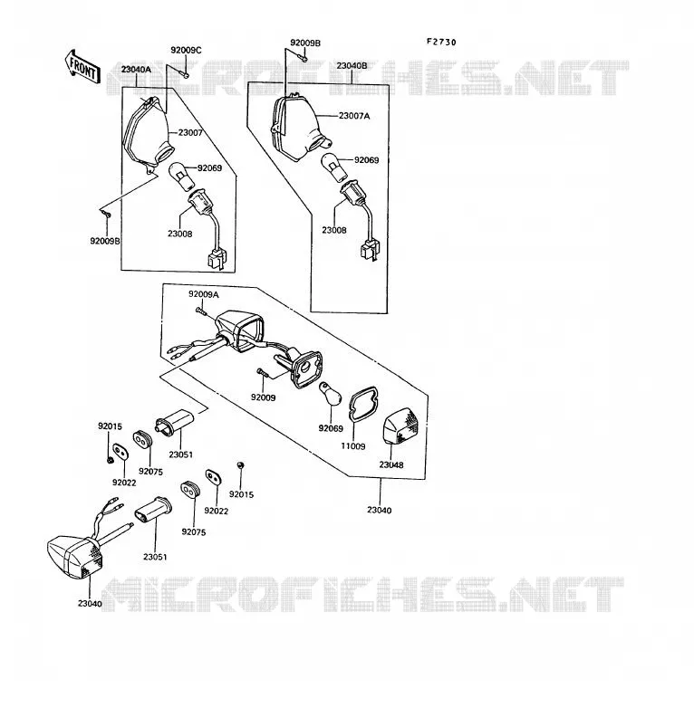 CLIGNOTANTS Kawasaki MOTOS 1000 1992 1000GTR  ZG1000-A7