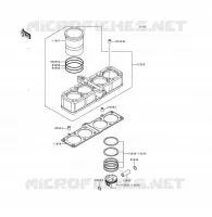 CYLINDRE/PISTON pour Kawasaki VOYAGER XII 1996