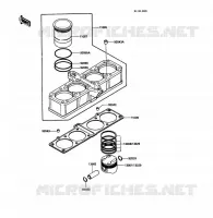 CYLINDRE/PISTON pour Kawasaki VOYAGER XII 1989