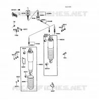 SUSPENSION/AMORTISSEUR pour Kawasaki VOYAGER XII 1989