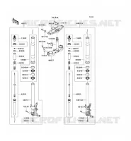FOURCHE( JKBZGNA1 9A022219) pour Kawasaki 1400GTR ABS 2008