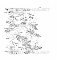 RESERVOIR CARBURANT pour Kawasaki 1400GTR ABS 2008