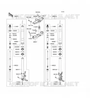 FOURCHE( JKBZGNA1 9A022219) pour Kawasaki 1400GTR ABS 2009