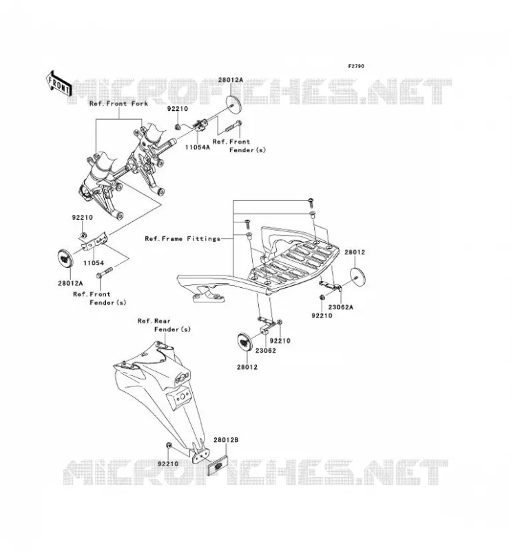 CATADIOPTRES Kawasaki MOTOS 1400 2009 1400GTR ABS  ZG1400A9F