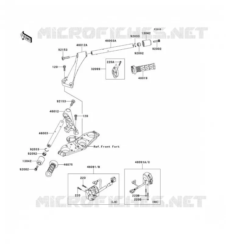 GUIDON Kawasaki MOTOS 1400 2009 1400GTR  ZG1400A9F