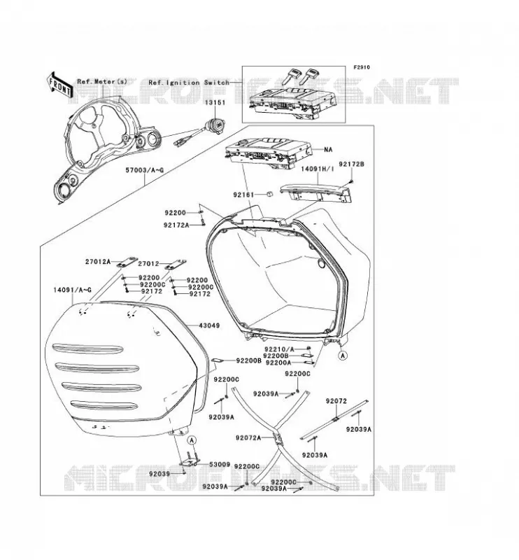 ACCESSOIRE Kawasaki MOTOS 1400 2009 1400GTR  ZG1400A9F