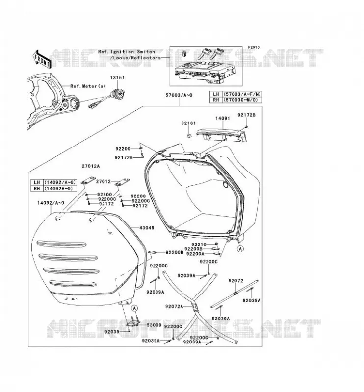 ACCESSOIRE Kawasaki MOTOS 1400 2011 1400GTR ABS  ZG1400CBF