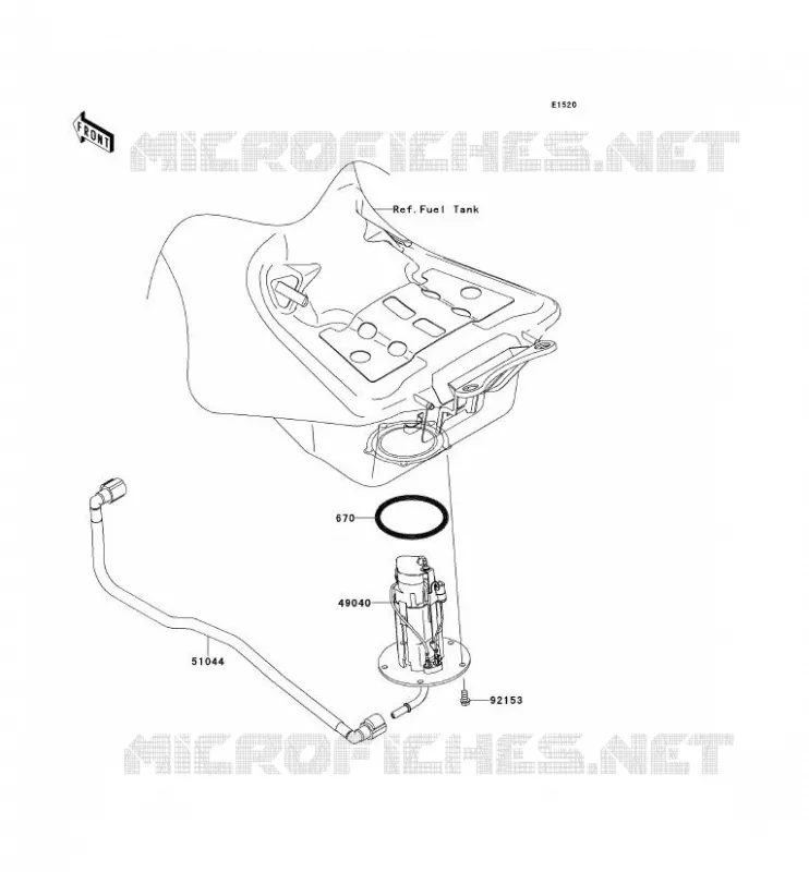 POMPE A ESSENCE Kawasaki MOTOS 1400 2012 1400GTR ABS  ZG1400CCF