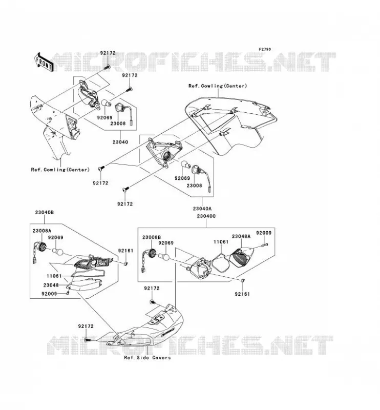 CLIGNOTANTS Kawasaki MOTOS 1400 2013 1400GTR ABS  ZG1400CDF