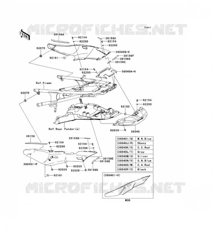 CACHE LAT&Eacute;RAL Kawasaki MOTOS 1400 2014 1400GTR ABS  ZG1400CEF