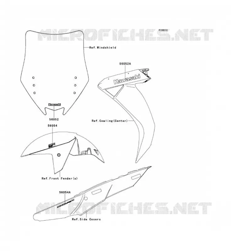 STICKER Kawasaki MOTOS 1400 2014 1400GTR ABS  ZG1400CEF