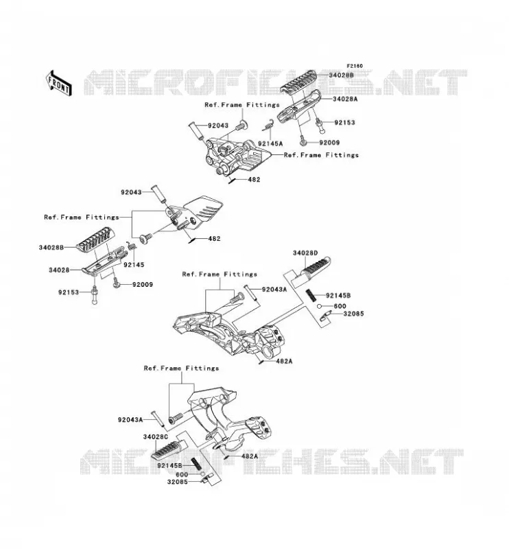 REPOSE PIED Kawasaki MOTOS 1400 2014 1400GTR ABS  ZG1400CEF