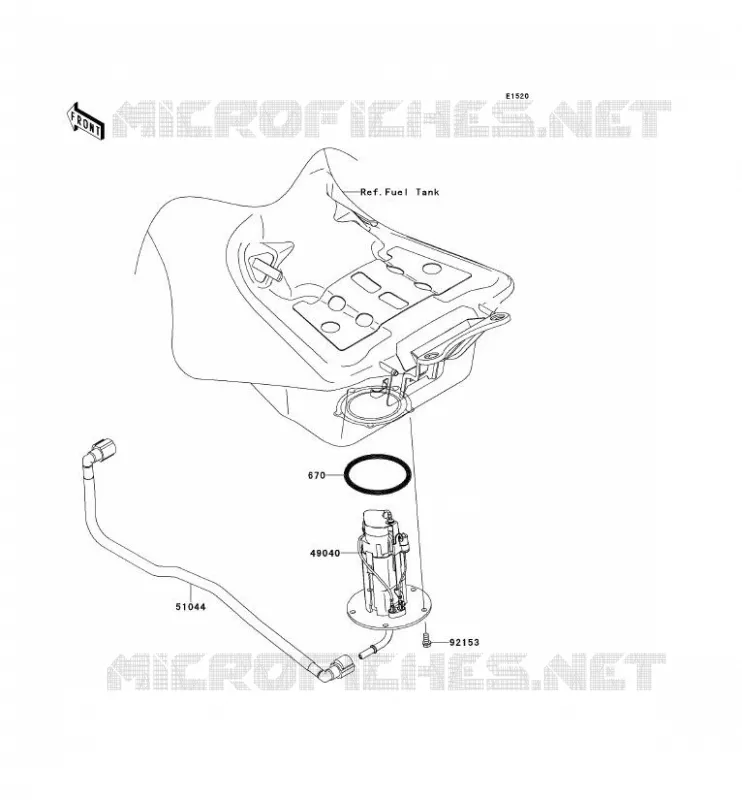 POMPE A ESSENCE Kawasaki MOTOS 1400 2014 1400GTR ABS  ZG1400CEF
