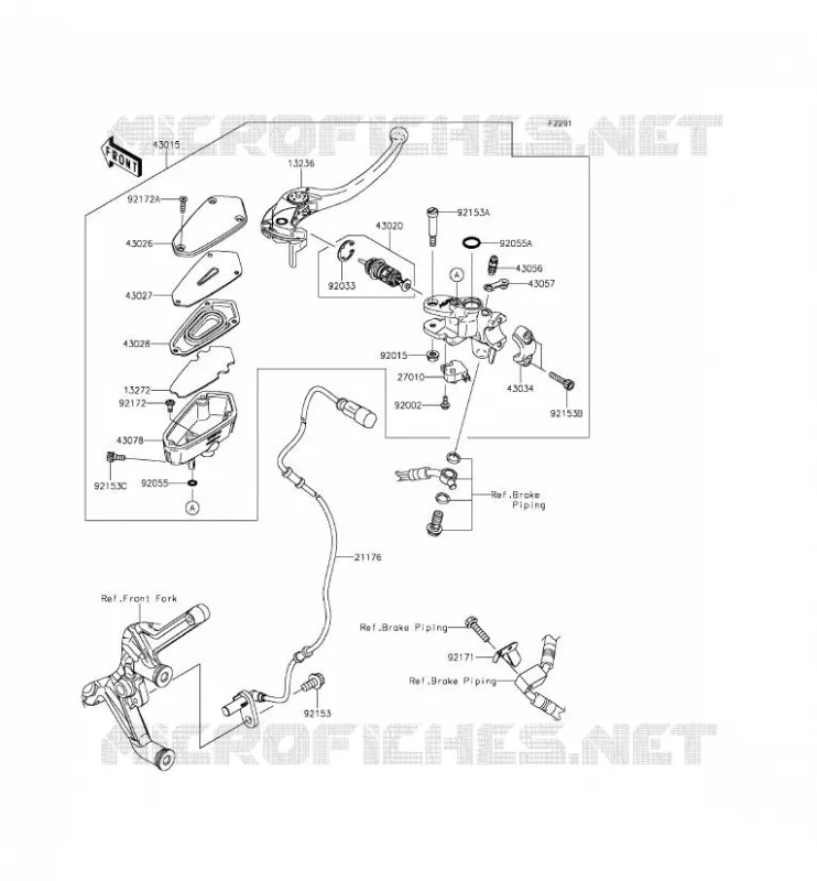 MAITRE CYLINDRE AV Kawasaki MOTOS 1400 2015 1400GTR ABS  ZG1400EFF
