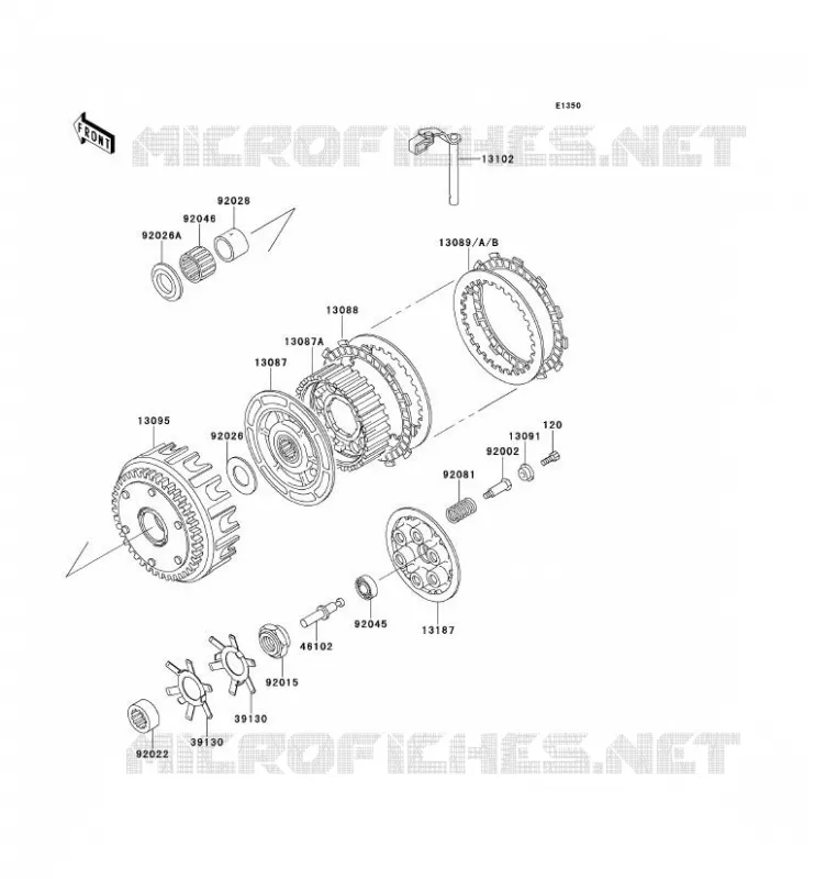 EMBRAYAGE Kawasaki MOTOS 600 1996 ELIMINATOR 600  ZL600-B2
