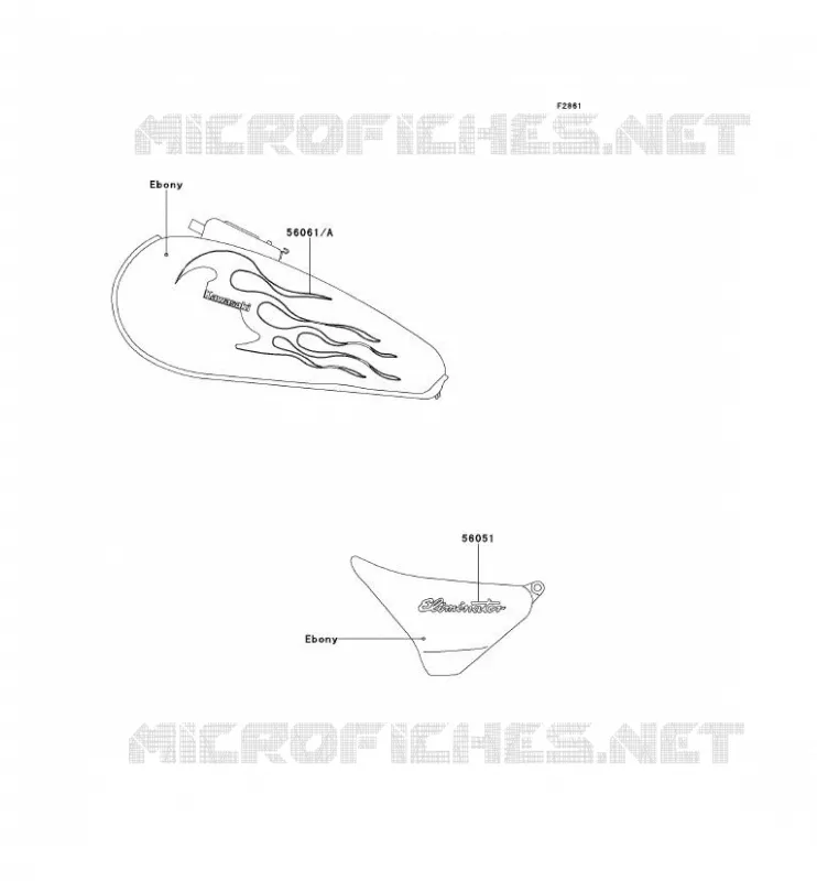 STICKER(EBONY) Kawasaki MOTOS 600 1996 ELIMINATOR 600  ZL600-B2