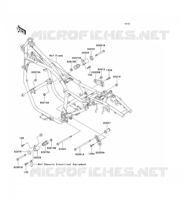 PIECE DE CADRE (COUVERTURE) Kawasaki MOTOS 600 1996 ELIMINATOR 600  ZL600-B2