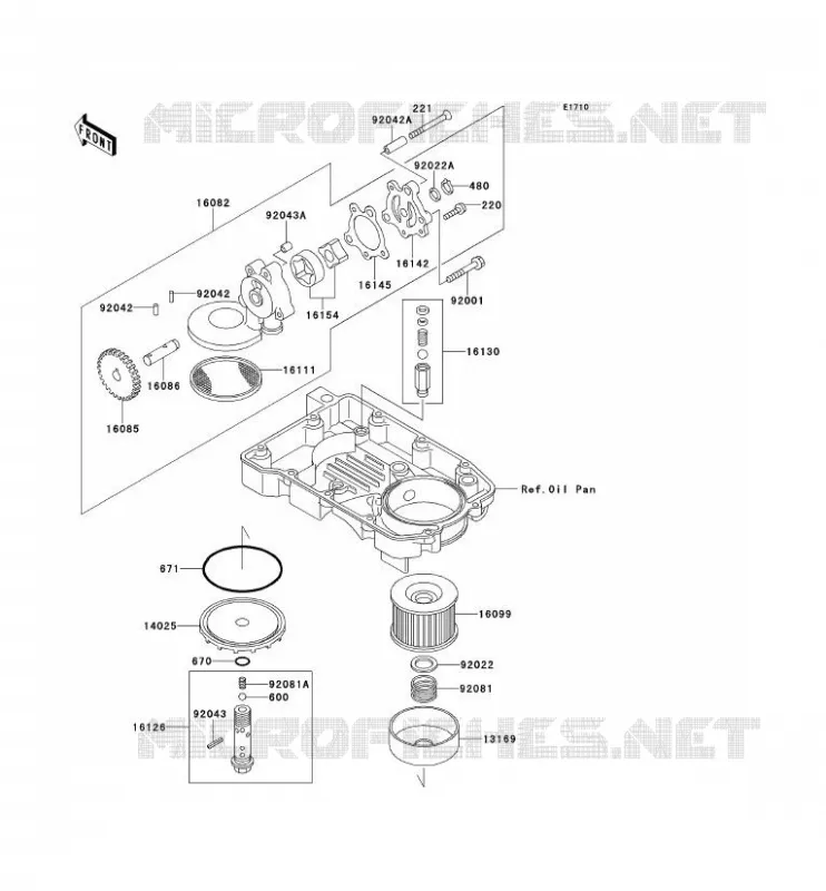 POMPE A HUILE/FILTRE &Agrave; HUILE Kawasaki MOTOS 600 1996 ELIMINATOR 600  ZL600-B2