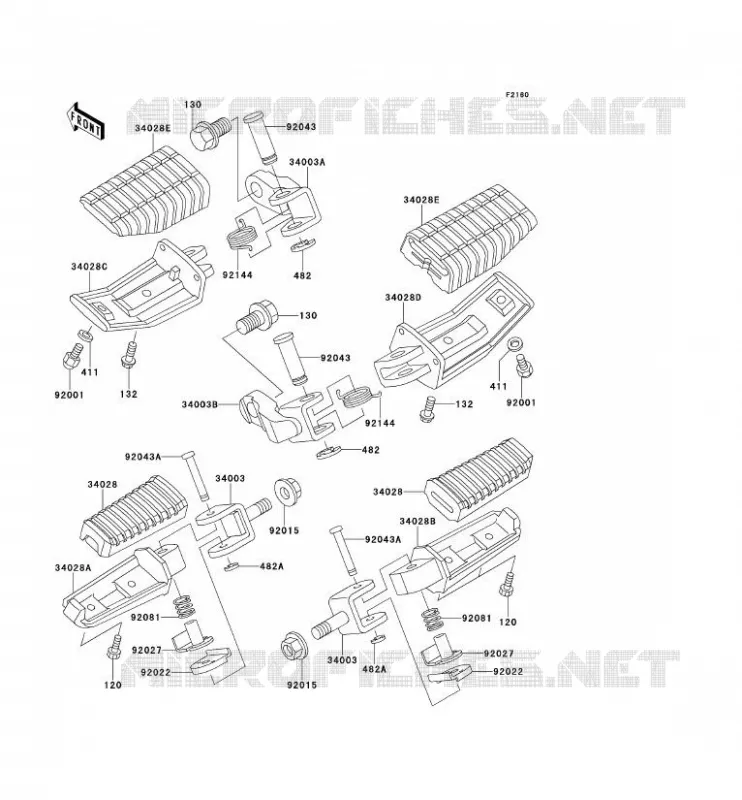 REPOSE PIED Kawasaki MOTOS 600 1996 ELIMINATOR 600  ZL600-B2