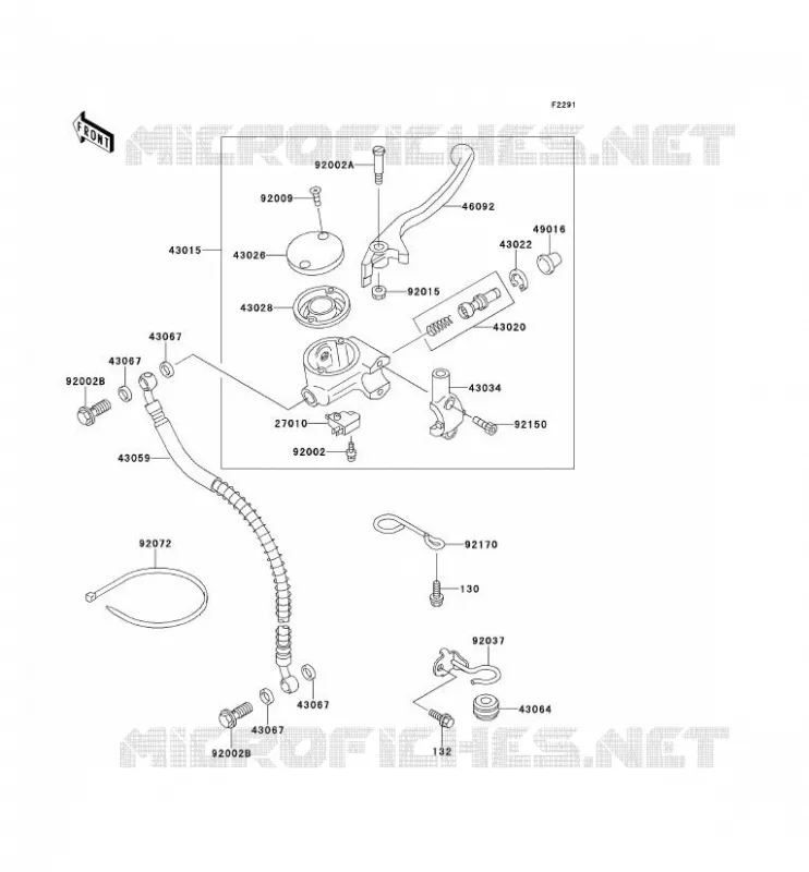 MAITRE CYLINDRE AV Kawasaki MOTOS 600 1997 ELIMINATOR 600  ZL600-B3