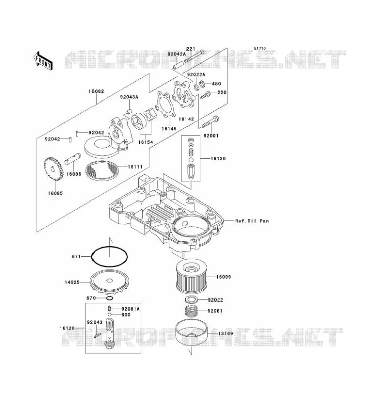 POMPE A HUILE/FILTRE &Agrave; HUILE Kawasaki MOTOS 600 1997 ELIMINATOR 600  ZL600-B3