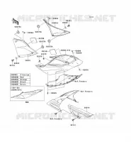CACHE LAT&Eacute;RAL/GARDE CHAINE pour Kawasaki Z1000 2003