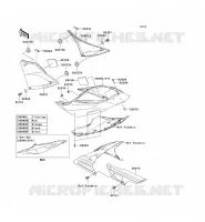 CACHE LAT&Eacute;RAL/GARDE CHAINE pour Kawasaki Z1000 2003