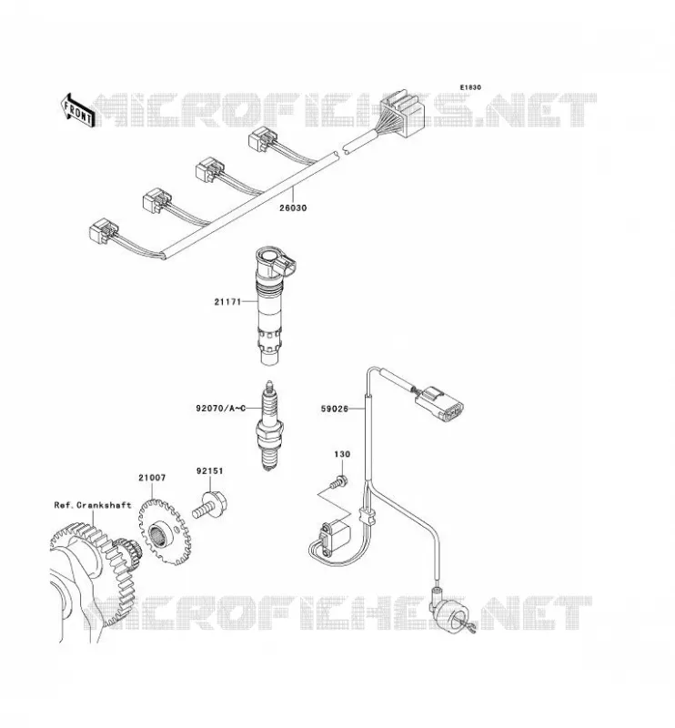 SYSTEME D&acute;ALLUMAGE Kawasaki MOTOS 1000 2003 Z1000  ZR1000-A1