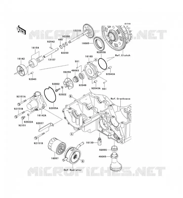 POMPE A HUILE Kawasaki MOTOS 1000 2003 Z1000  ZR1000-A1H