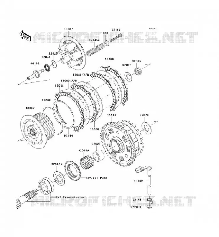 EMBRAYAGE Kawasaki MOTOS 1000 2003 Z1000  ZR1000-A1H
