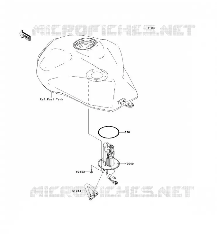 POMPE A ESSENCE Kawasaki MOTOS 1000 2003 Z1000  ZR1000-A1H