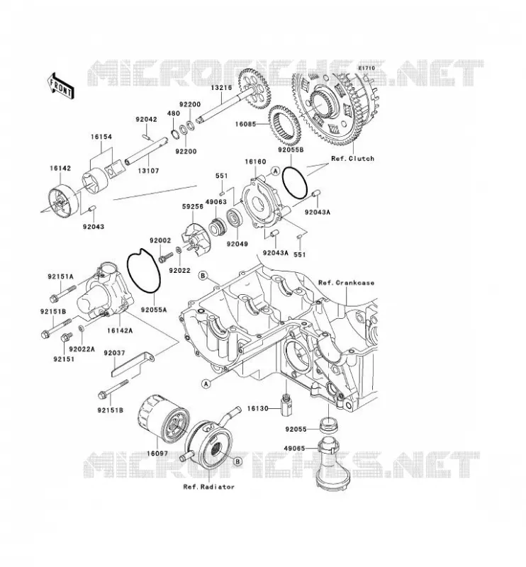 POMPE A HUILE Kawasaki MOTOS 1000 2003 Z1000  ZR1000-A1H