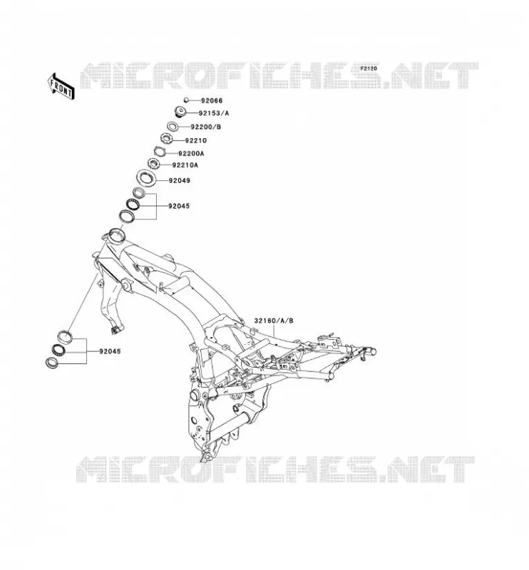 CH&Acirc;SSIS Kawasaki MOTOS 1000 2003 Z1000  ZR1000-A1H