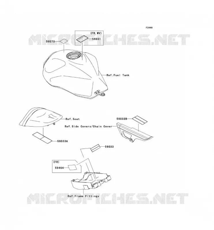 LABEL Kawasaki MOTOS 1000 2004 Z1000  ZR1000-A2H