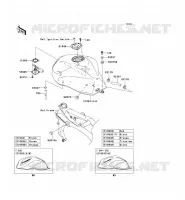 RESERVOIR CARBURANT pour Kawasaki Z1000 2004