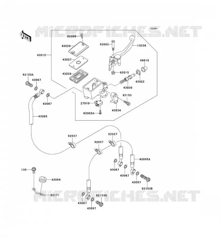 MAITRE CYLINDRE AV Kawasaki MOTOS 1000 2005 Z1000  ZR1000-A3