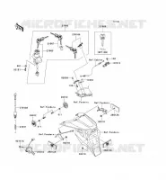 CONTACTEUR SERRURE/R&Eacute;FLECTEUR pour Kawasaki Z1000 2005